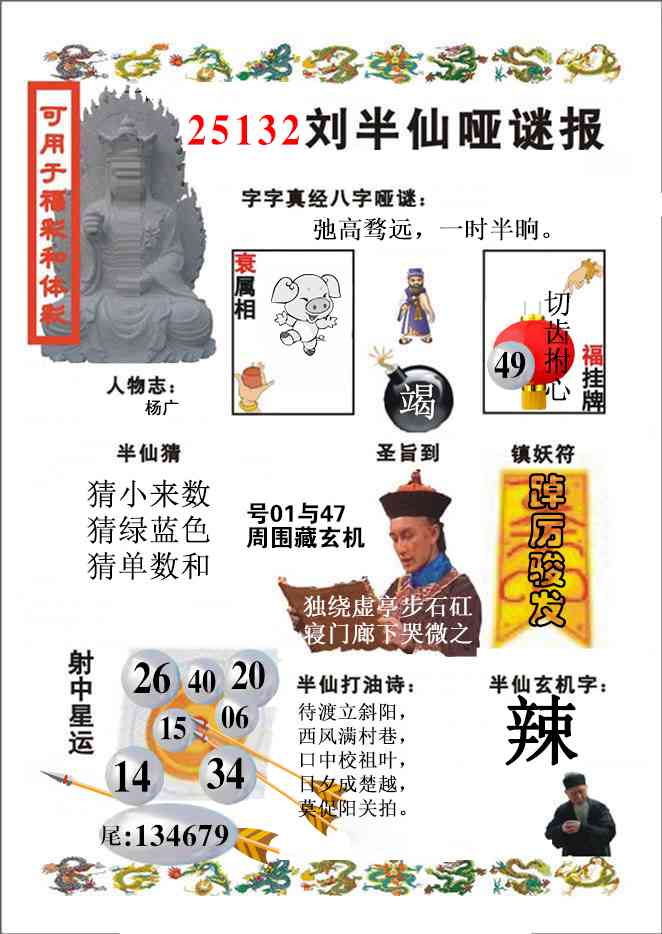132期刘半仙哑谜报(新图)[图]