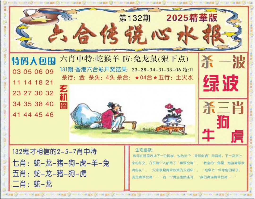 132期六合传说(心水版)[图]