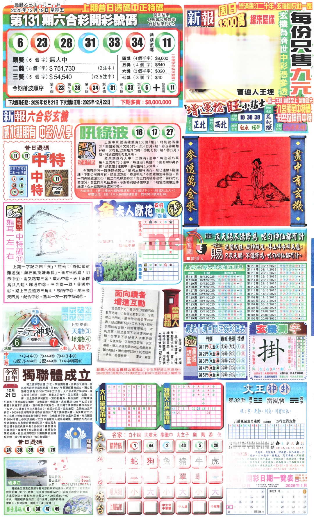 132期新报玄机(港版)A[图]